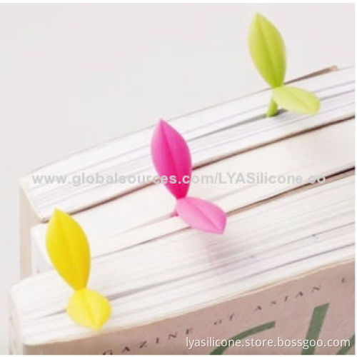 Silicone Bookmarks, Sprout Shape, Creative and Cute Design for Students and Businessmen Use